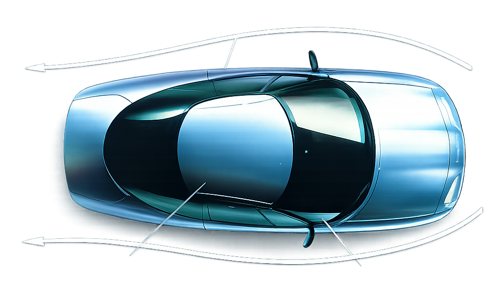 EV1 aerodynamics — raindrop shape, 0.19 drag coefficient